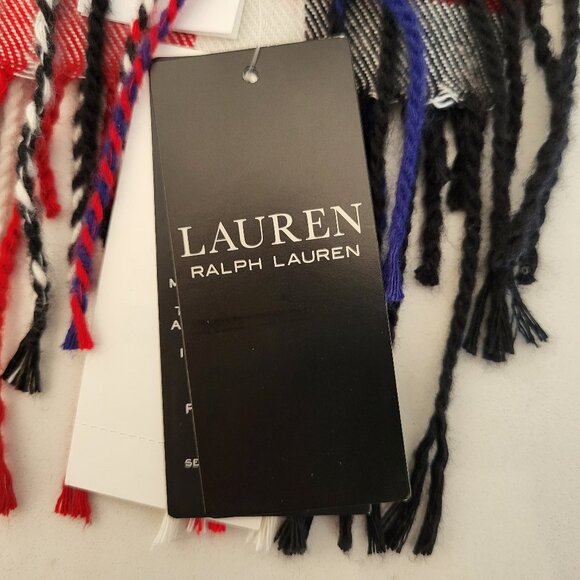 Ralph Lauren Plaid Fringe Scarf - Picture 3 of 6
